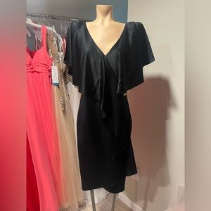 Daymour Couture Black Size 14 dress with Rhinestone Cluster at Waist